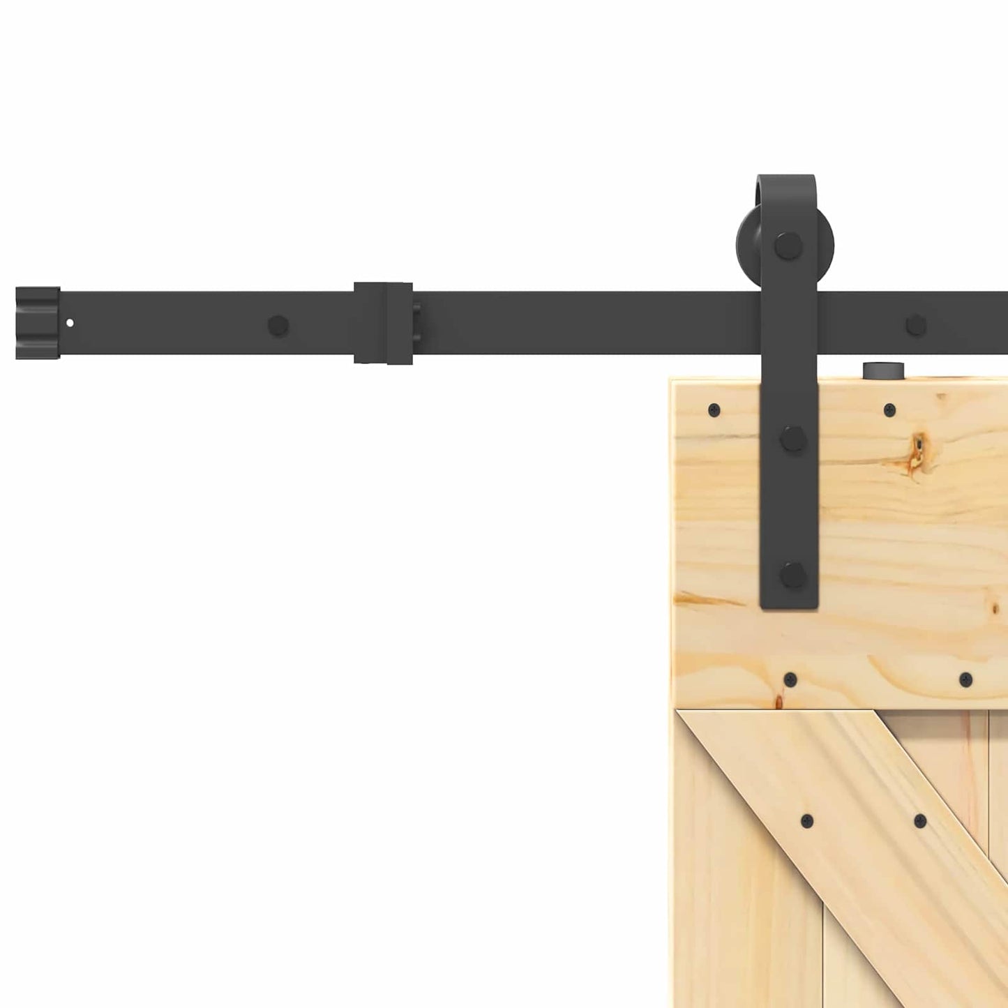 Sliding Door NARVIK Natural and Black 70 x 210 cm (152.5 cm)