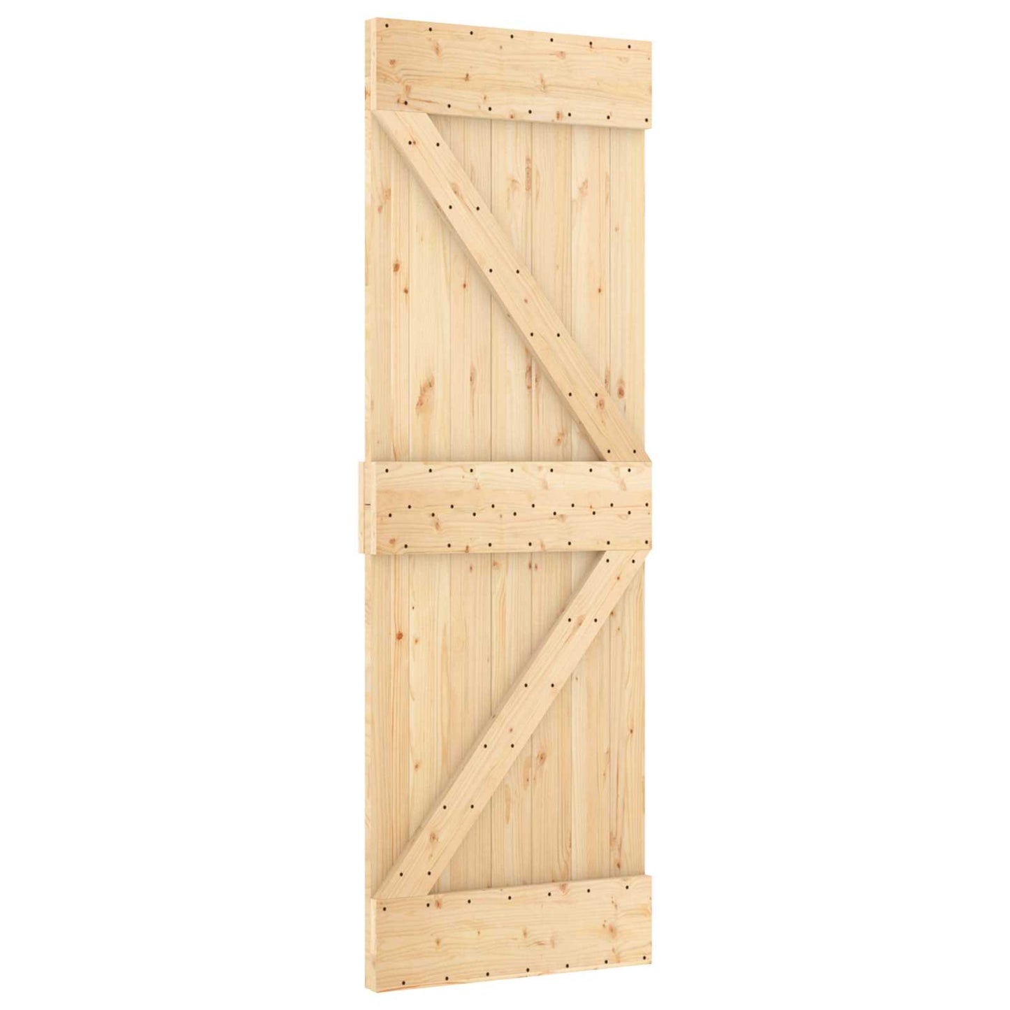 Sliding Door NARVIK Natural and Black 70 x 210 cm (152.5 cm)