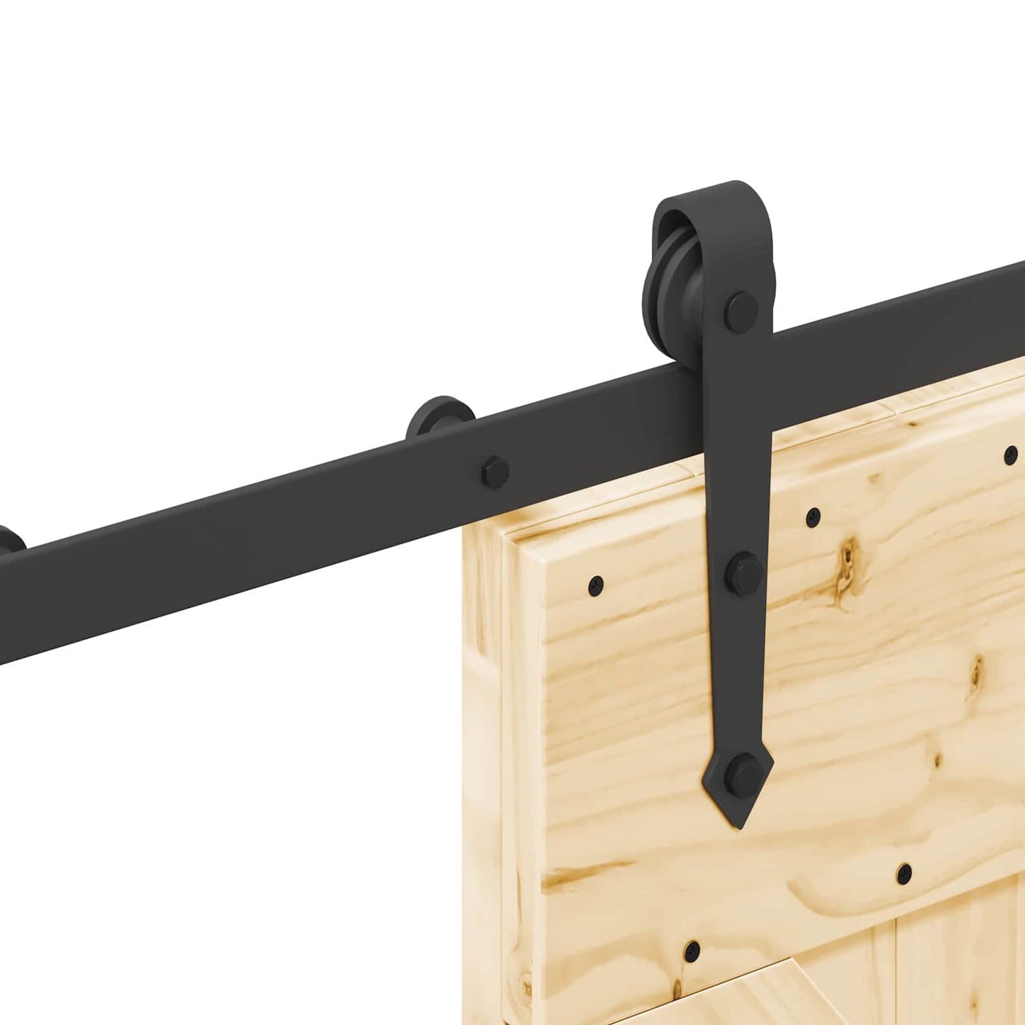 Sliding Door NARVIK Natural and Black 70 x 210 cm (152.5 cm)