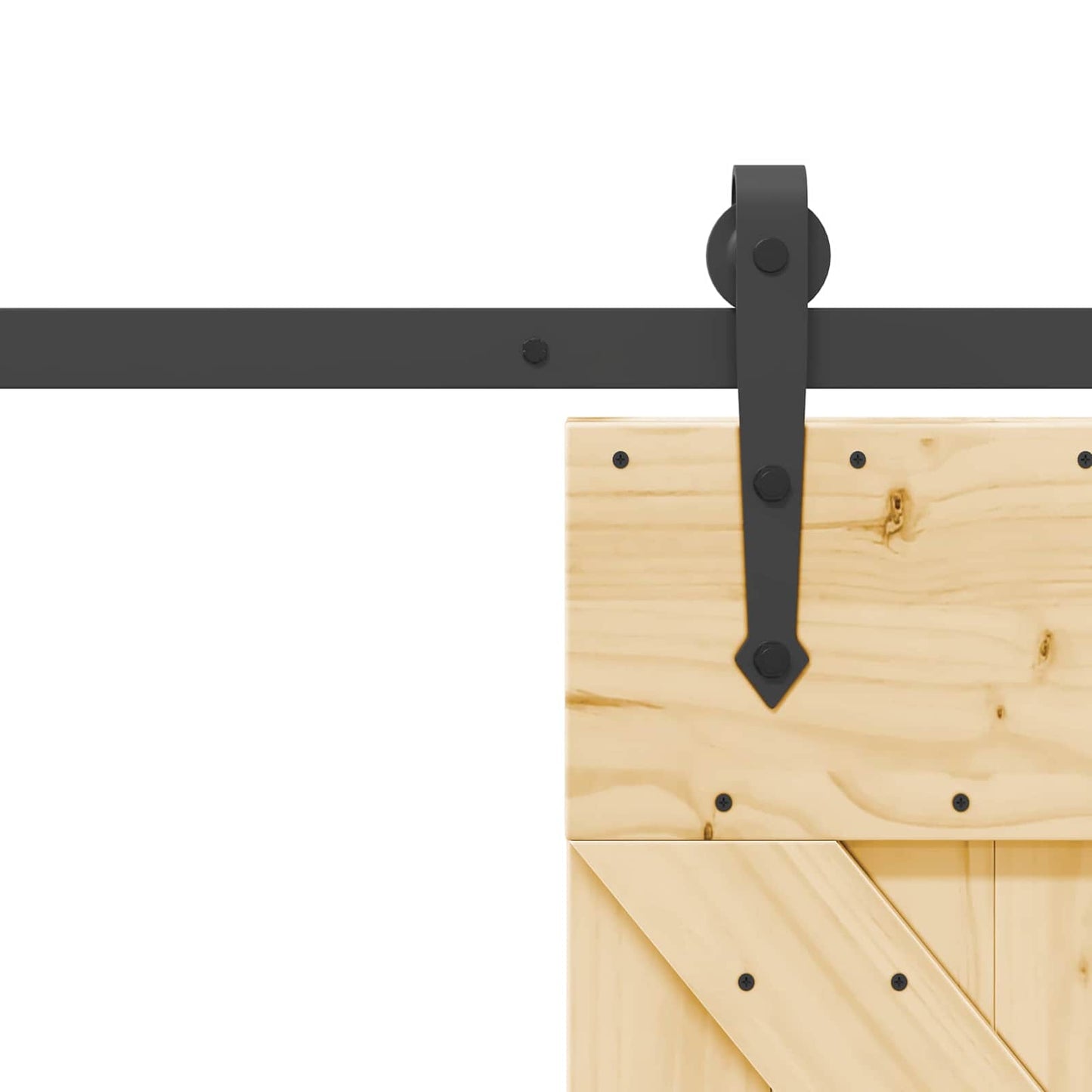 Sliding Door NARVIK Natural and Black 70 x 210 cm (152.5 cm)