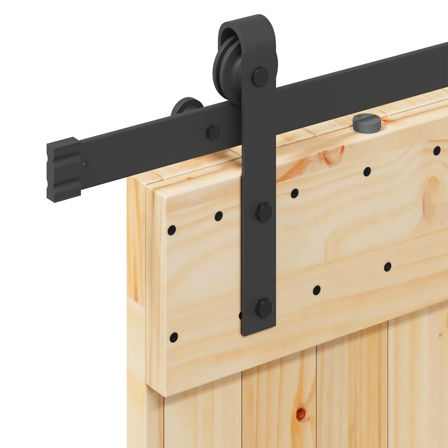 Sliding Door NARVIK Natural and Black 70 x 210 cm (152.5 cm)