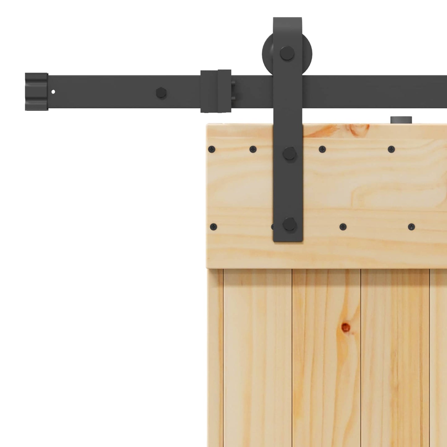 Sliding Door NARVIK Natural and Black 80 x 210 cm (152.5 cm)
