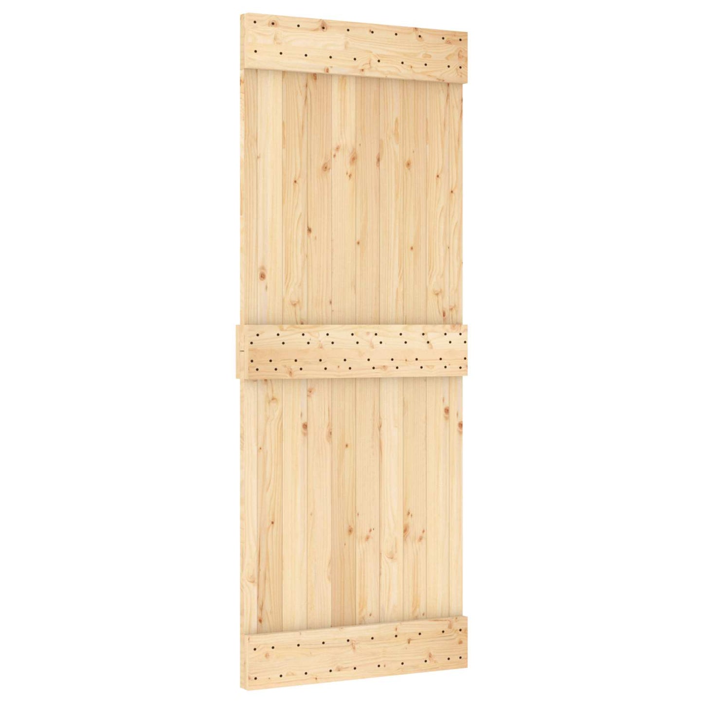 Sliding Door NARVIK Natural and Black 80 x 210 cm (152.5 cm)