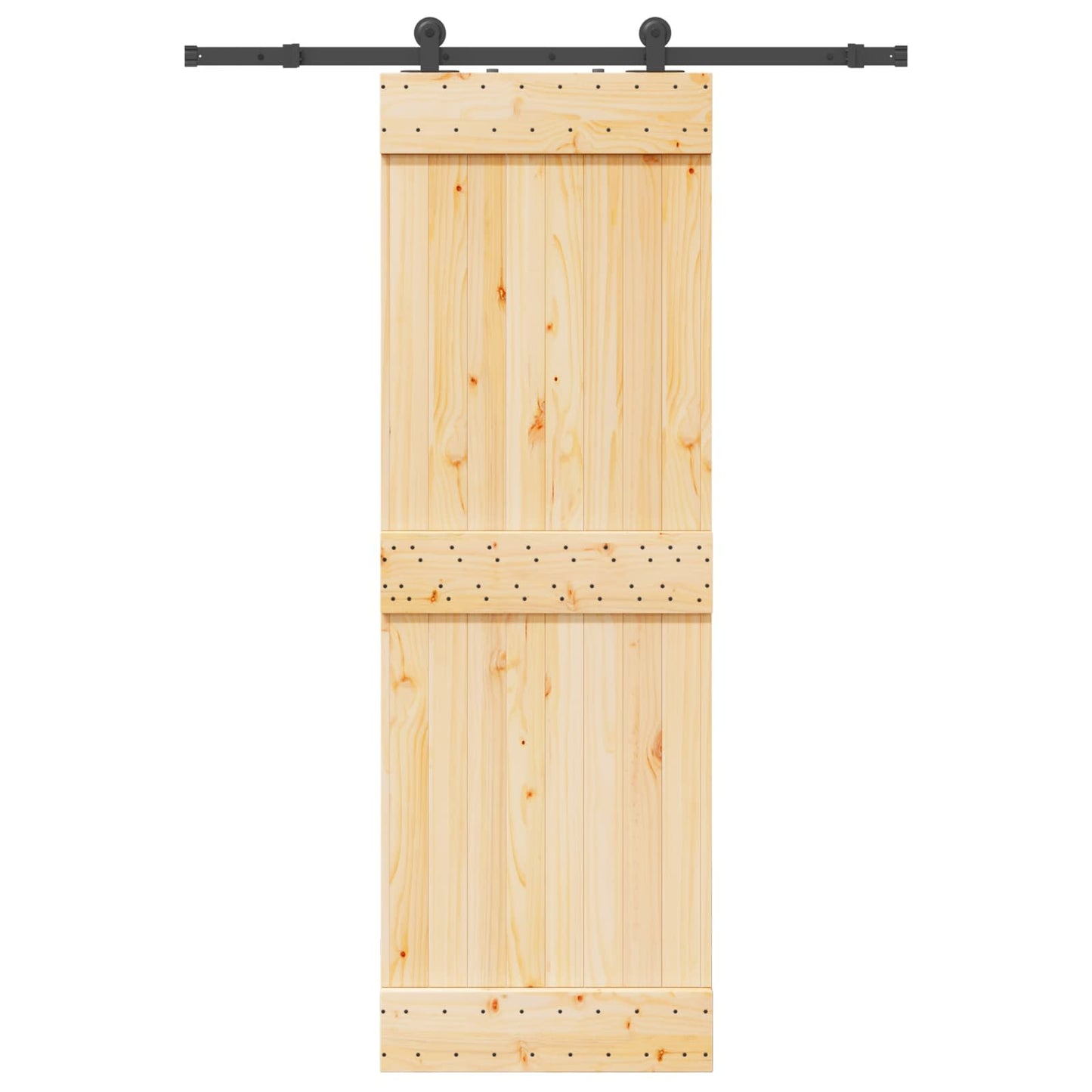 Sliding Door NARVIK Natural and Black 70 x 210 cm (152.5 cm)
