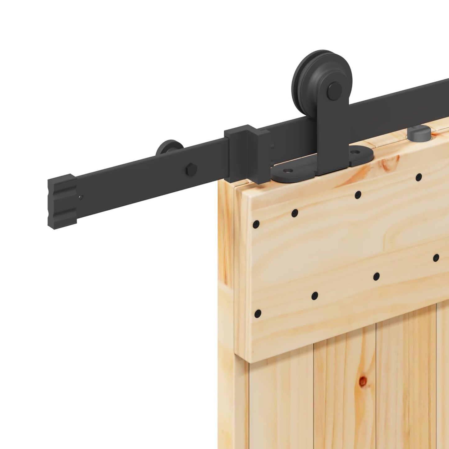 Sliding Door NARVIK Natural and Black 80 x 210 cm (152.5 cm)