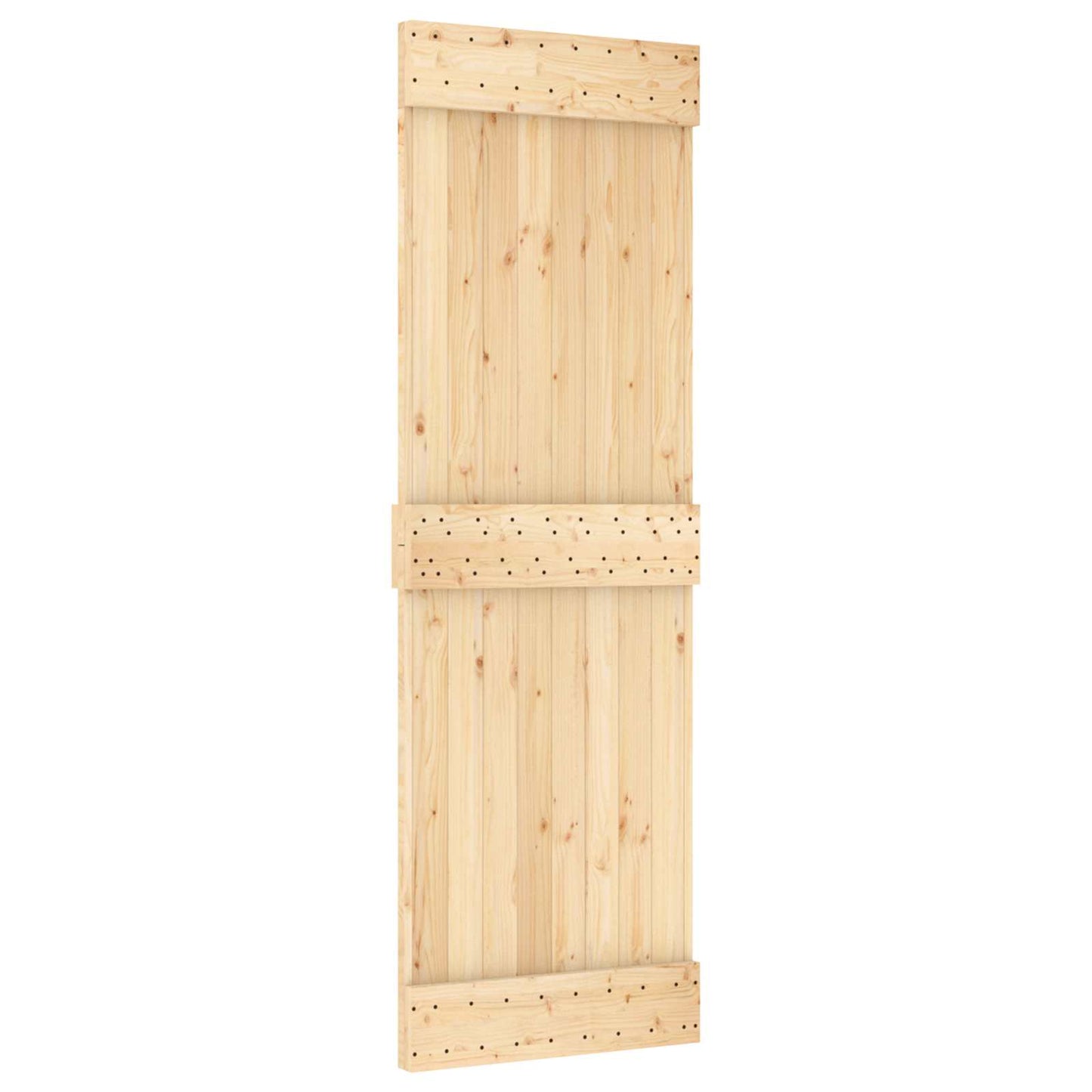 Sliding Door NARVIK Natural and Black 70 x 210 cm (213.5 cm)