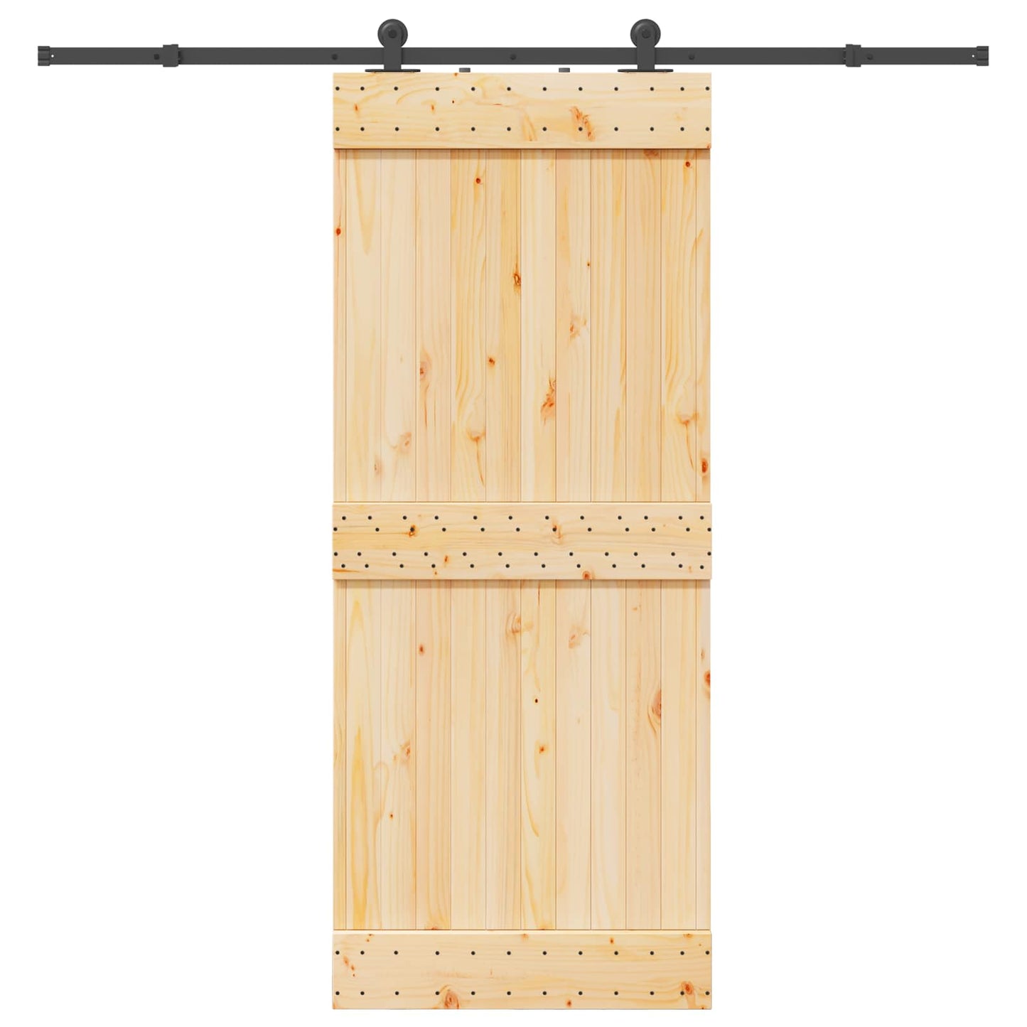 Sliding Door NARVIK 85 x 210 cm (213.5 cm) Natural and Black