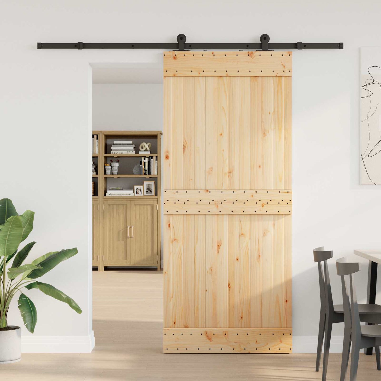 Sliding Door NARVIK Natural and Black