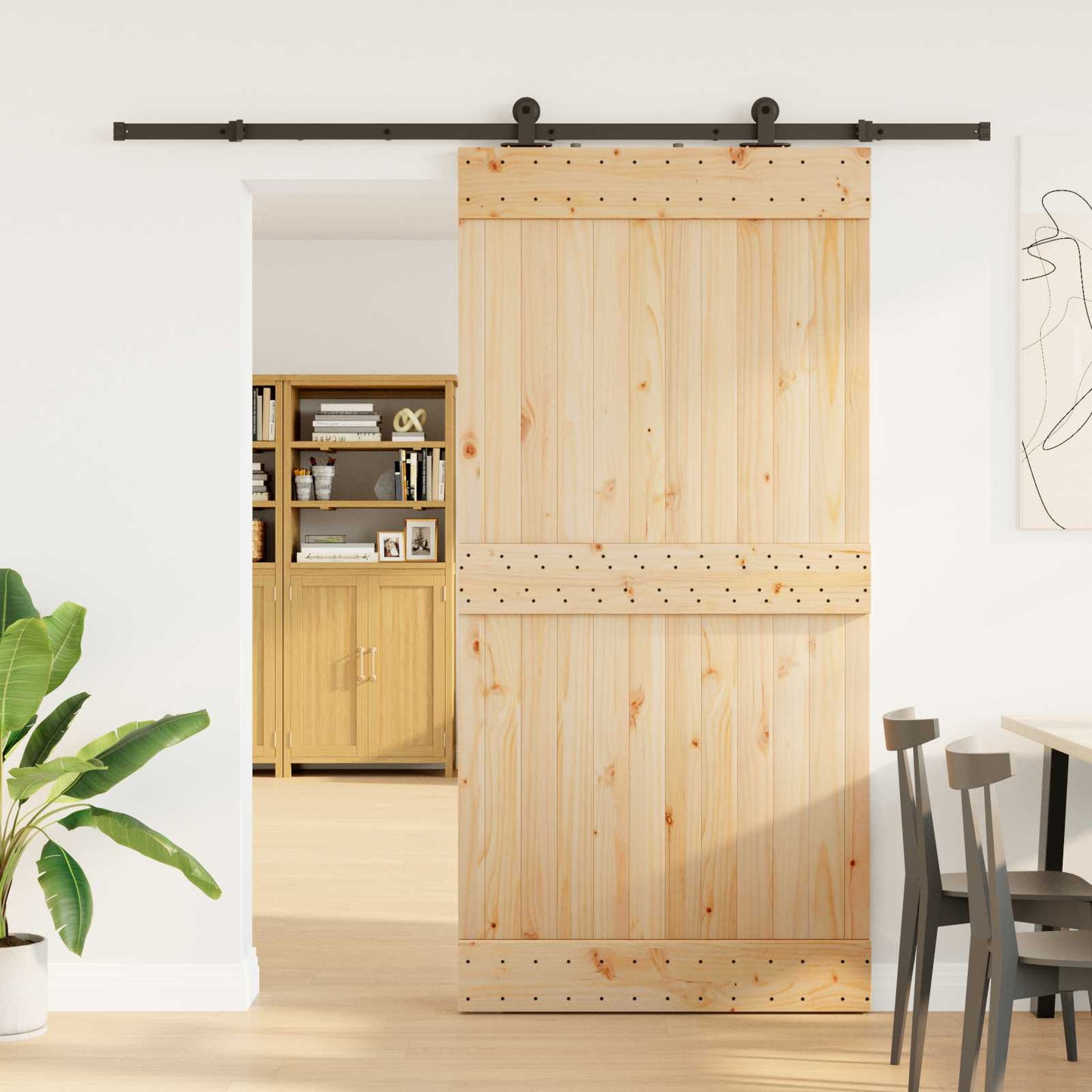 Sliding Door NARVIK Natural and Black