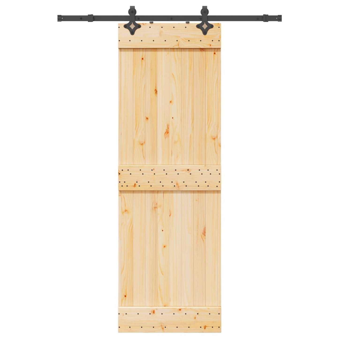Sliding Door NARVIK Natural and Black 70 x 210 cm (152.5 cm)