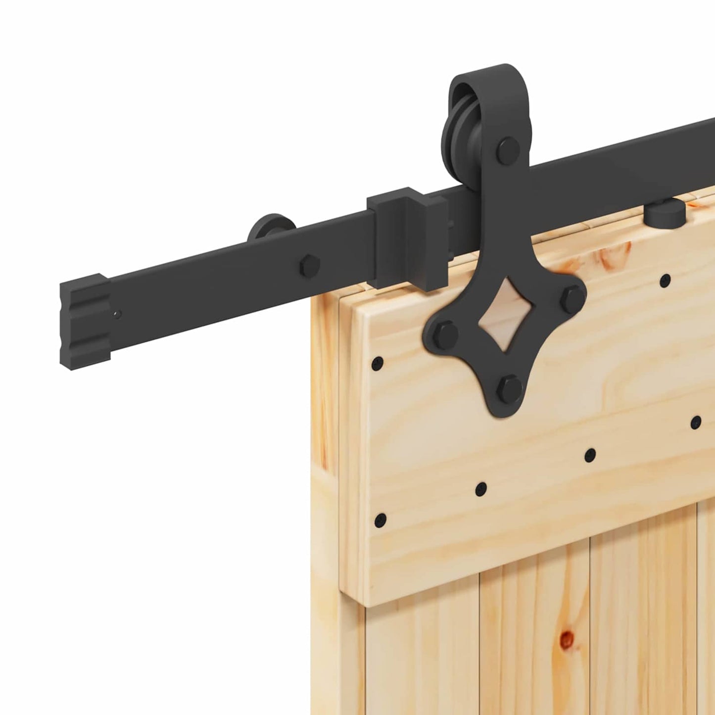 Sliding Door NARVIK Natural and Black 70 x 210 cm (213.5 cm)