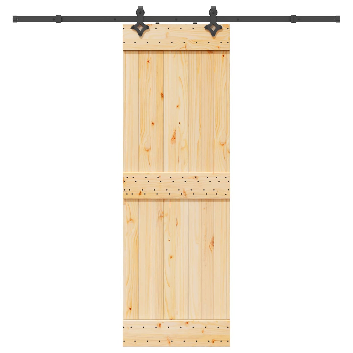 Sliding Door NARVIK Natural and Black 70 x 210 cm (213.5 cm)