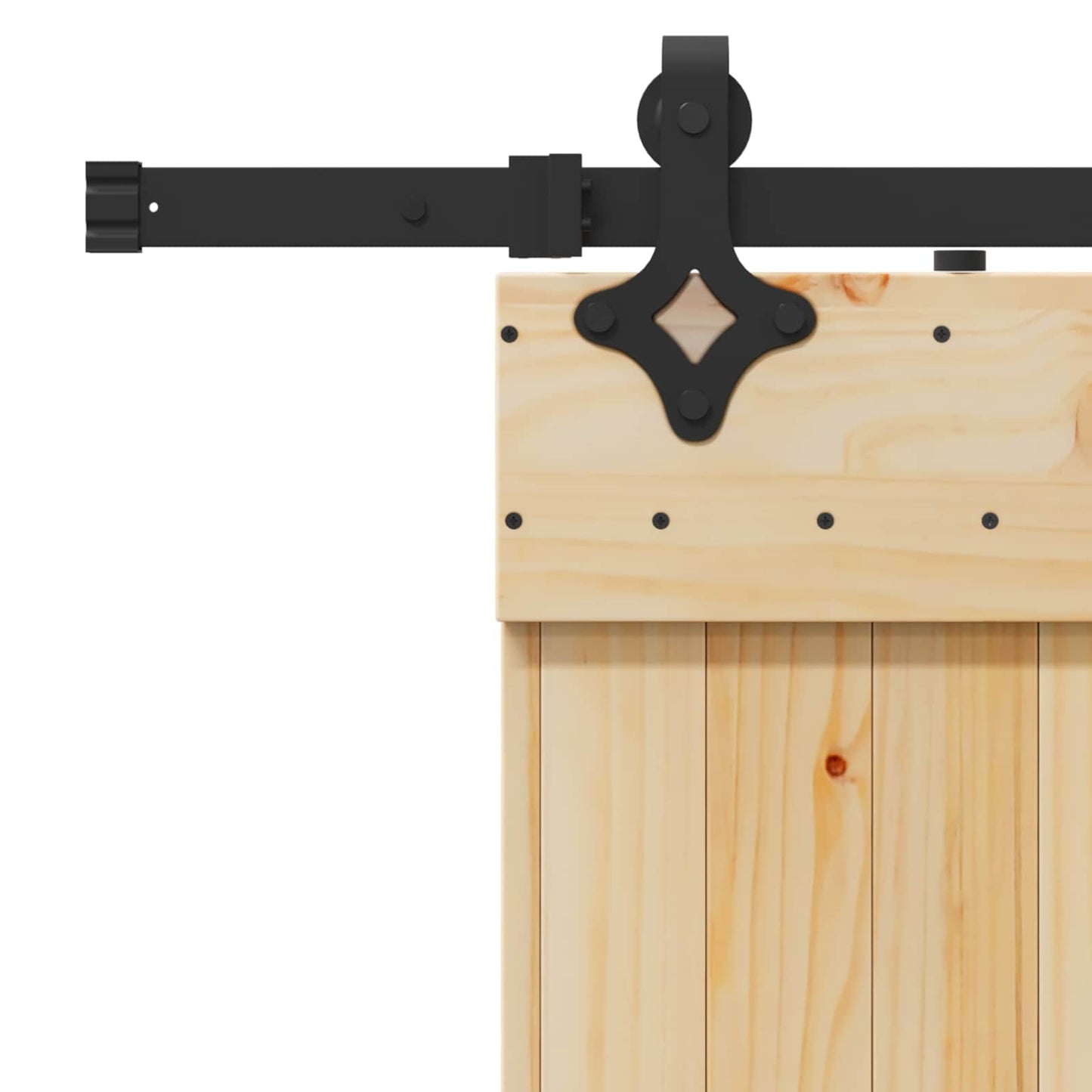 Sliding Door NARVIK Natural and Black 80 x 210 cm (213.5 cm)