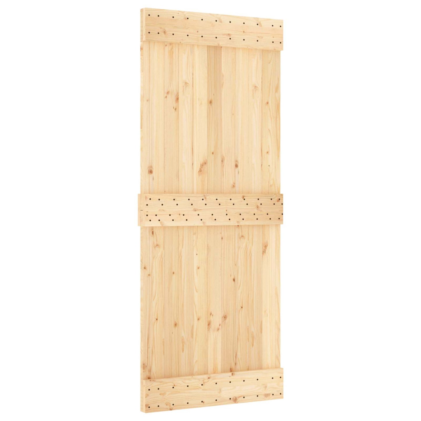 Sliding Door NARVIK Natural and Black 85 x 210 cm (213.5 cm)