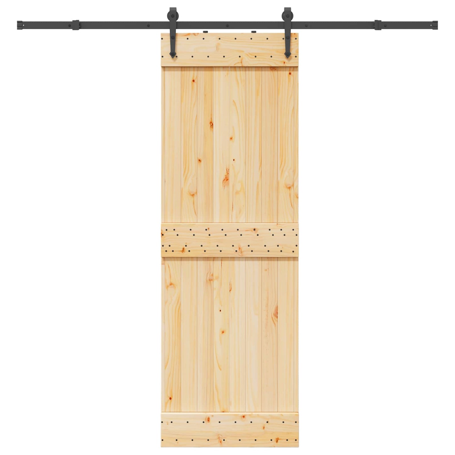 Sliding Door NARVIK Natural and Black 70 x 210 cm (213.5 cm)