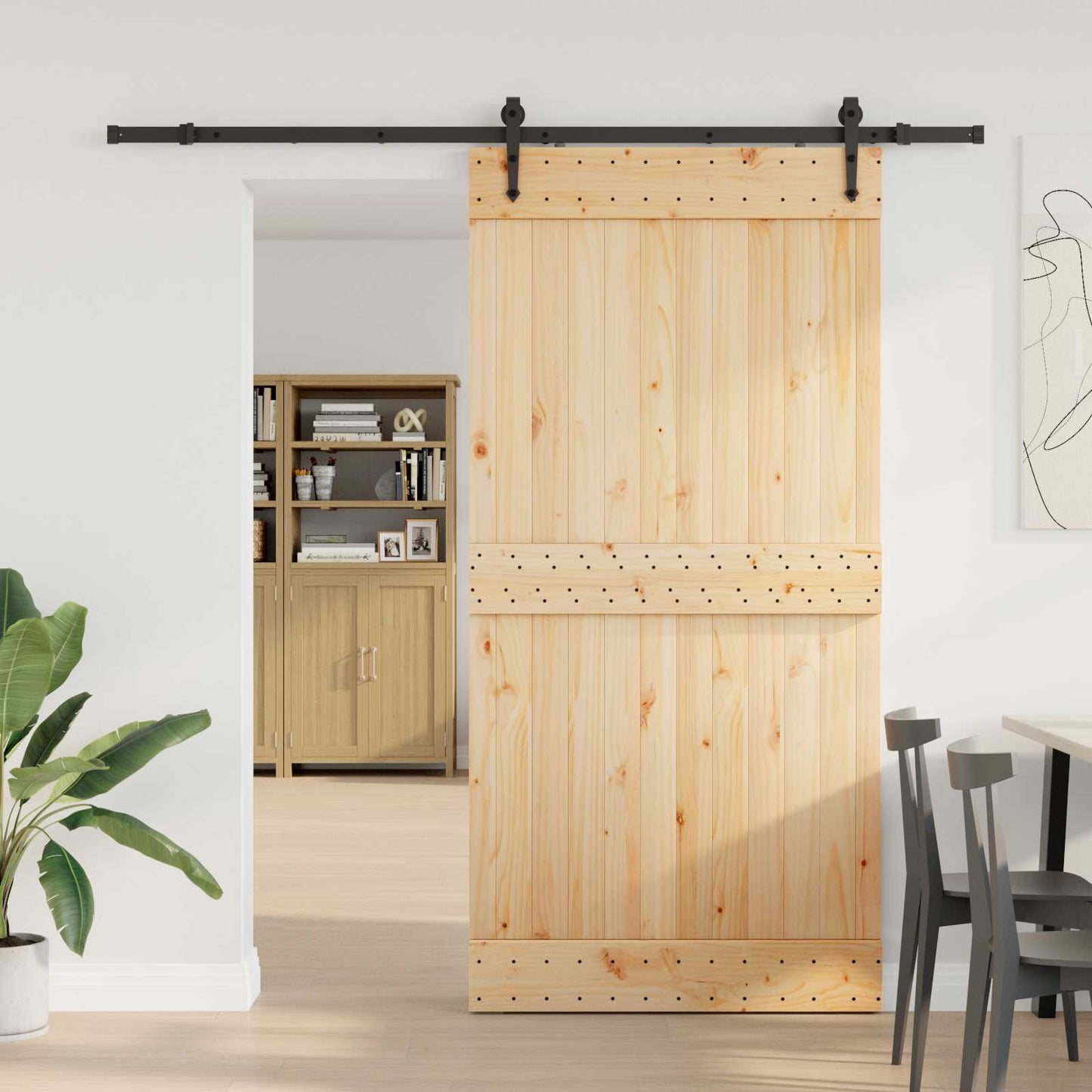 Sliding Door NARVIK Natural and Black