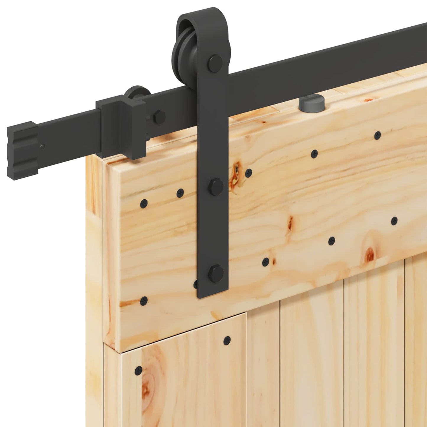 Sliding Door NARVIK Natural and Black 85 x 210 cm (152.5 cm)