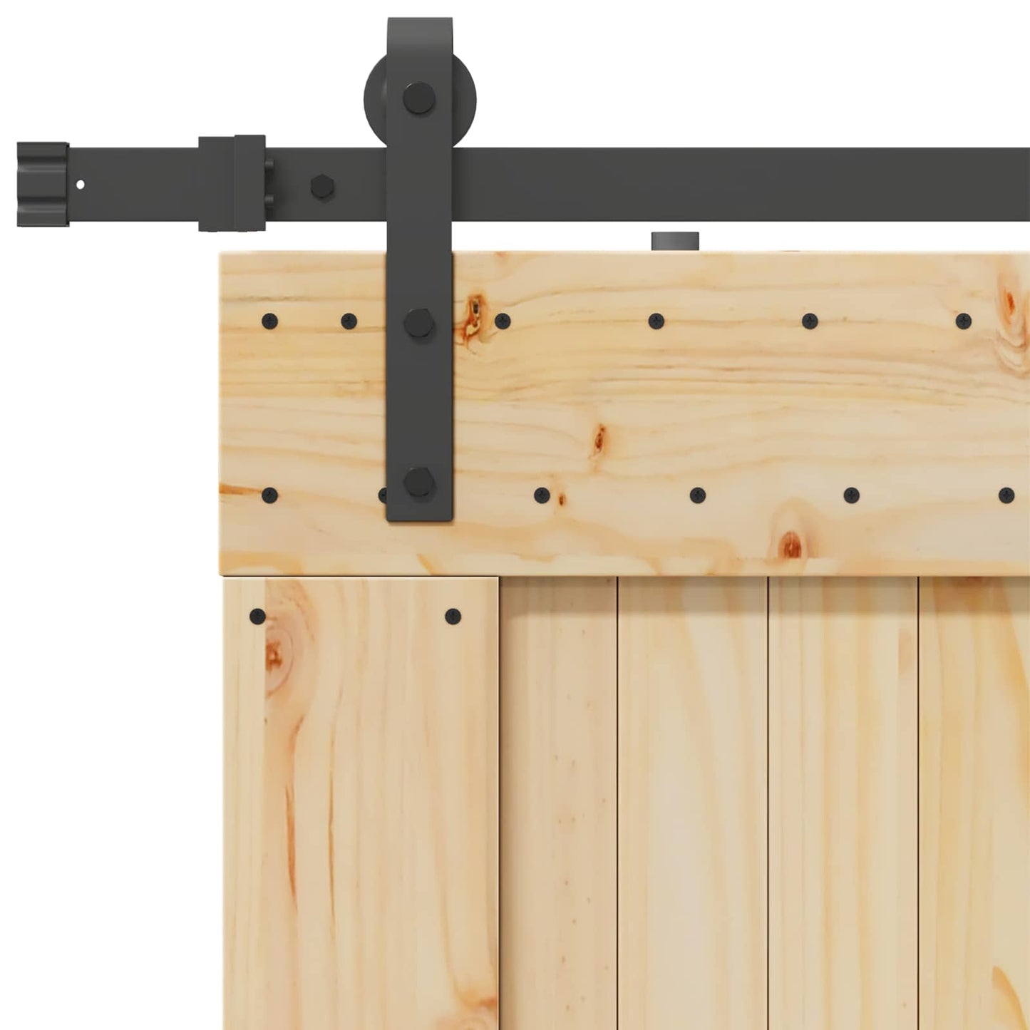Sliding Door NARVIK Natural and Black 85 x 210 cm (152.5 cm)