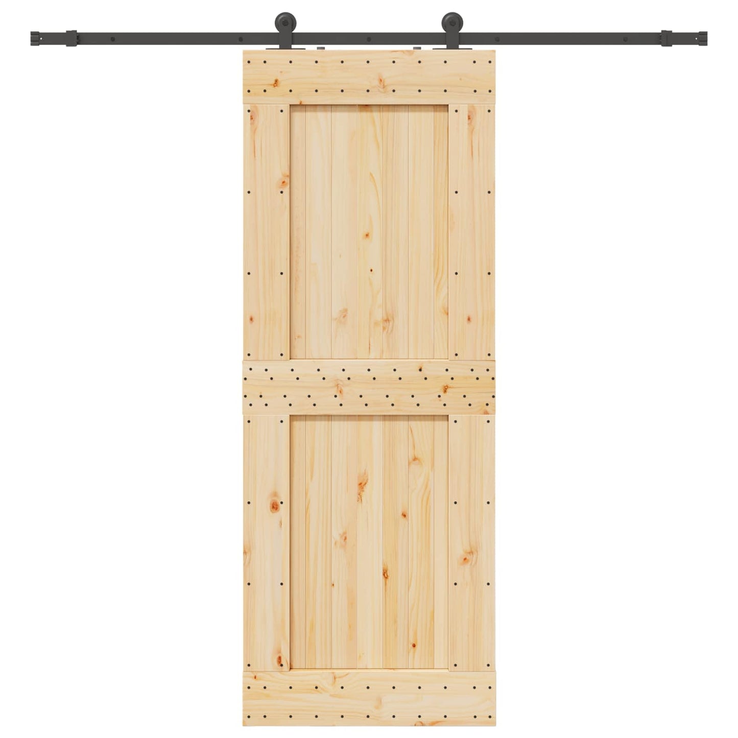 Sliding Door NARVIK 85 x 210 cm (213.5 cm) Natural and Black