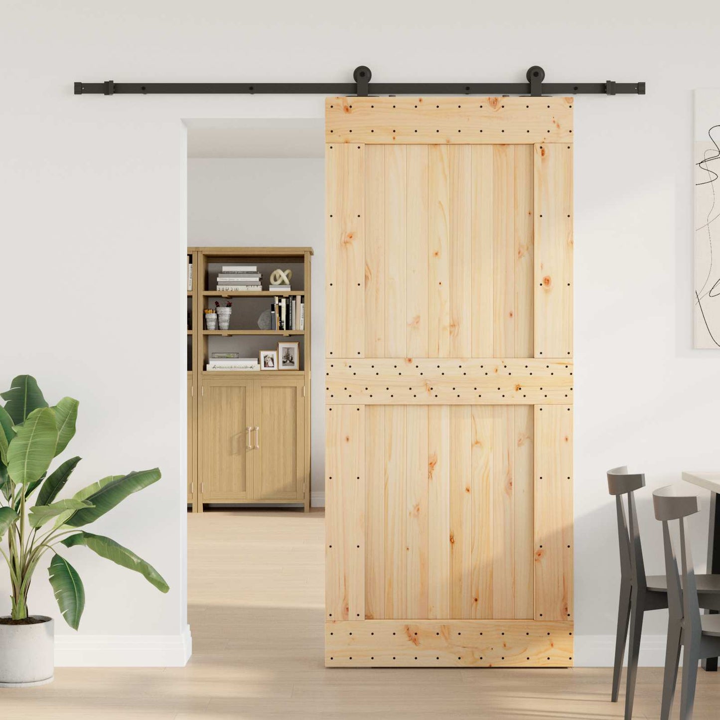 Sliding Door NARVIK Natural and Black