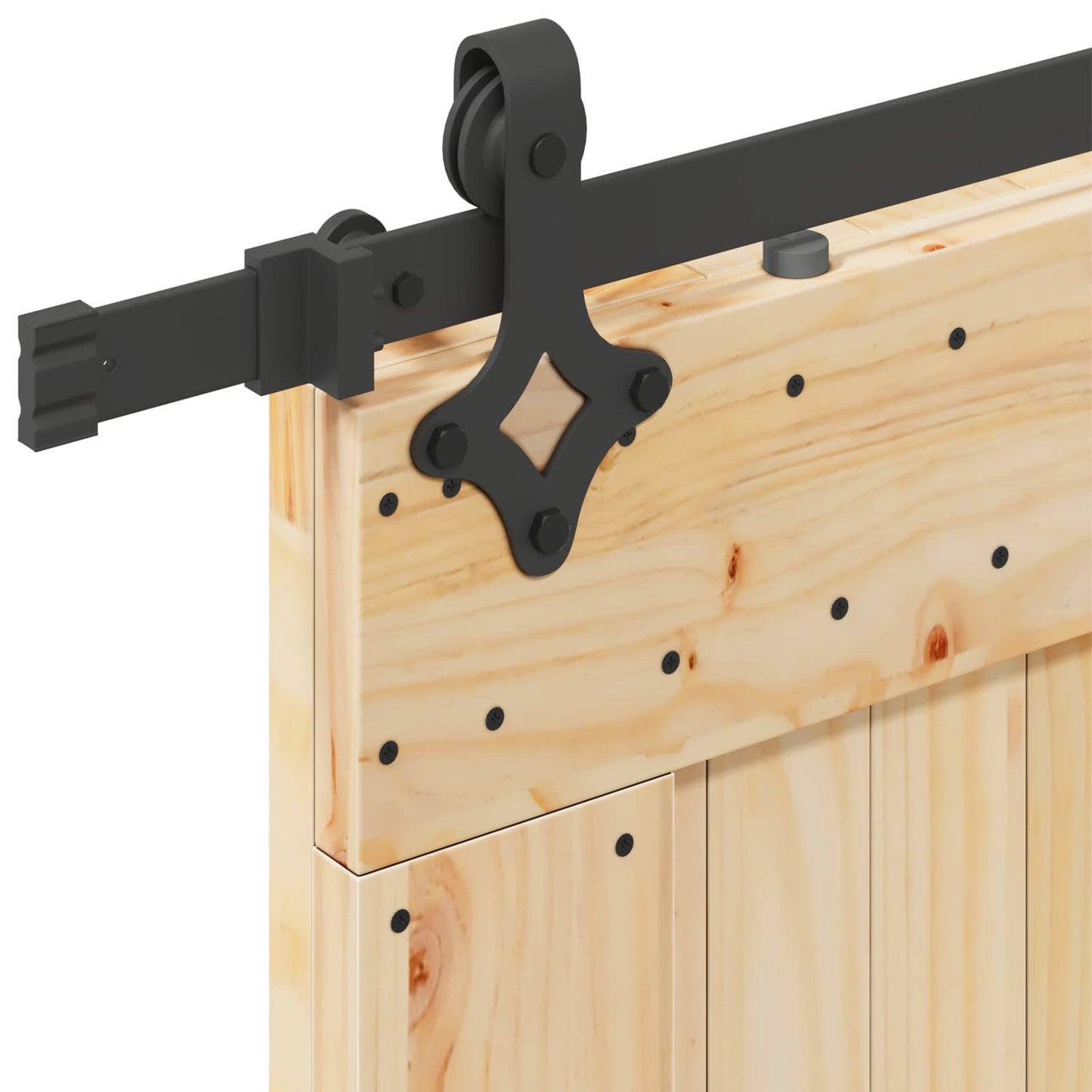 Sliding Door NARVIK Natural and Black 70 x 210 cm (213.5 cm)