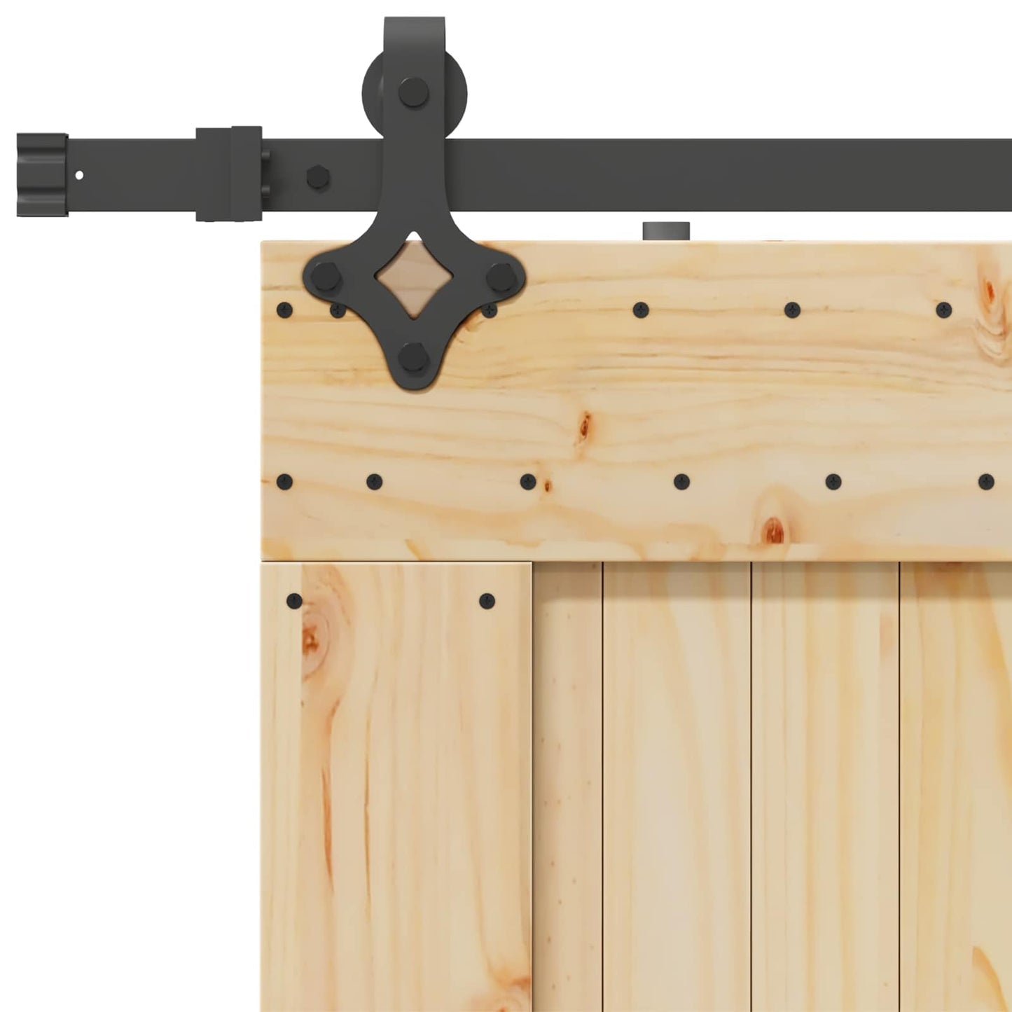 Sliding Door NARVIK Natural and Black 70 x 210 cm (213.5 cm)