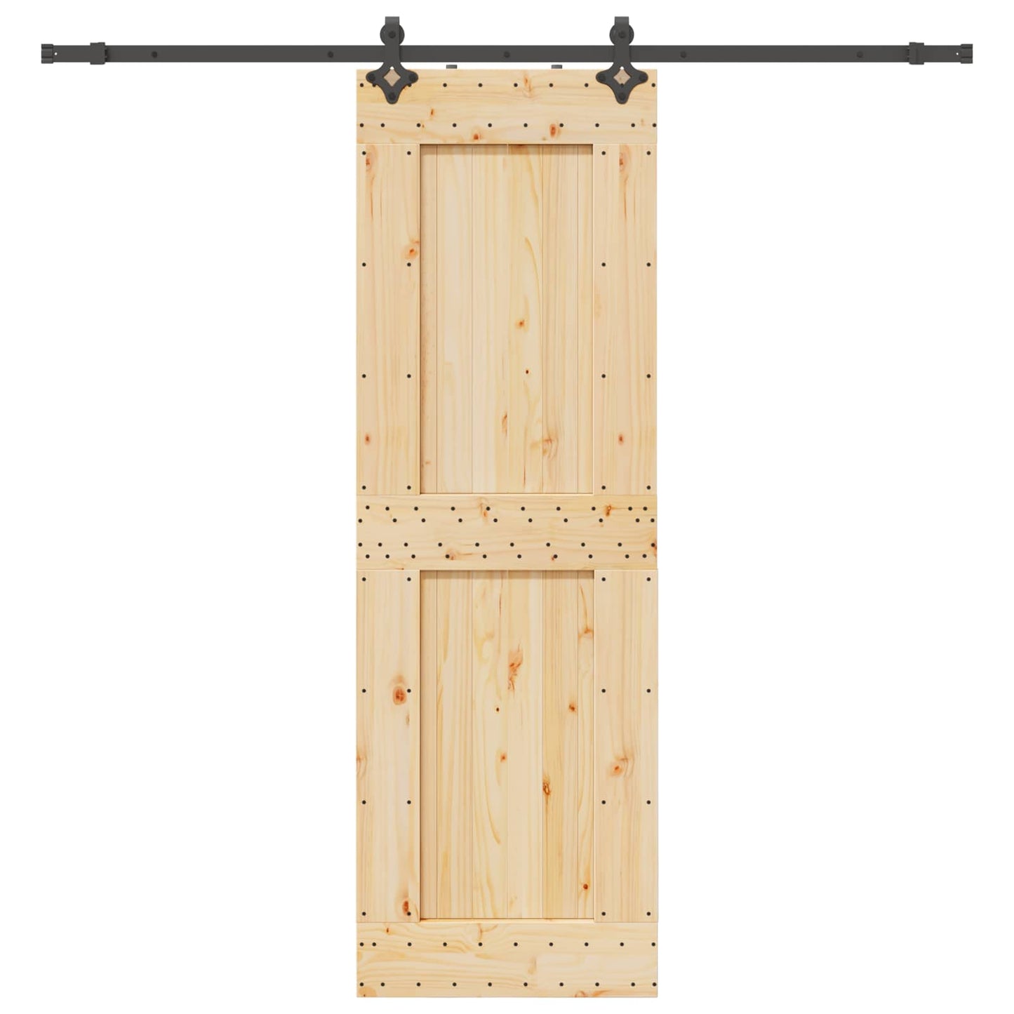 Sliding Door NARVIK Natural and Black 70 x 210 cm (213.5 cm)