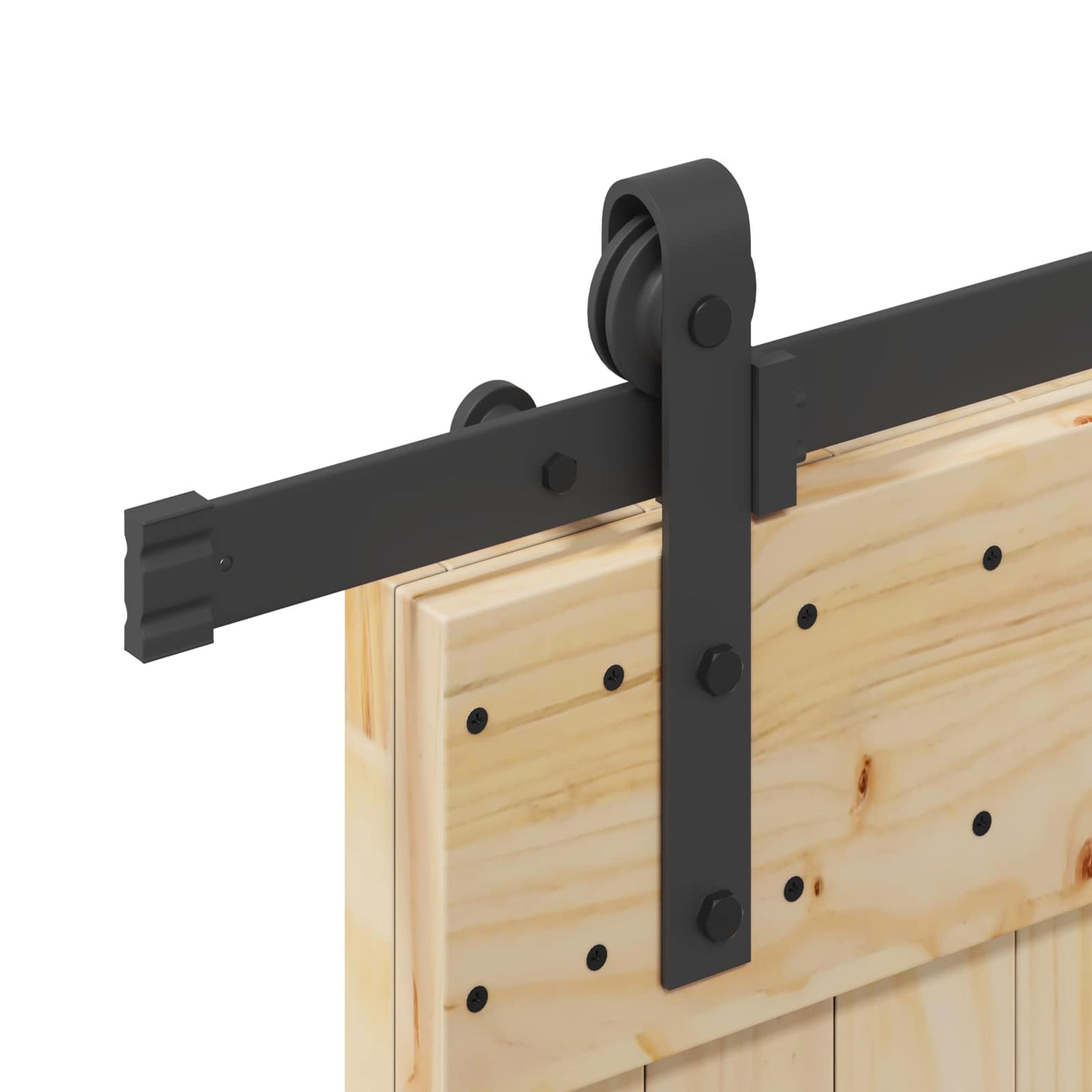 Sliding Door NARVIK Natural and Black 85 x 210 cm (152.5 cm)