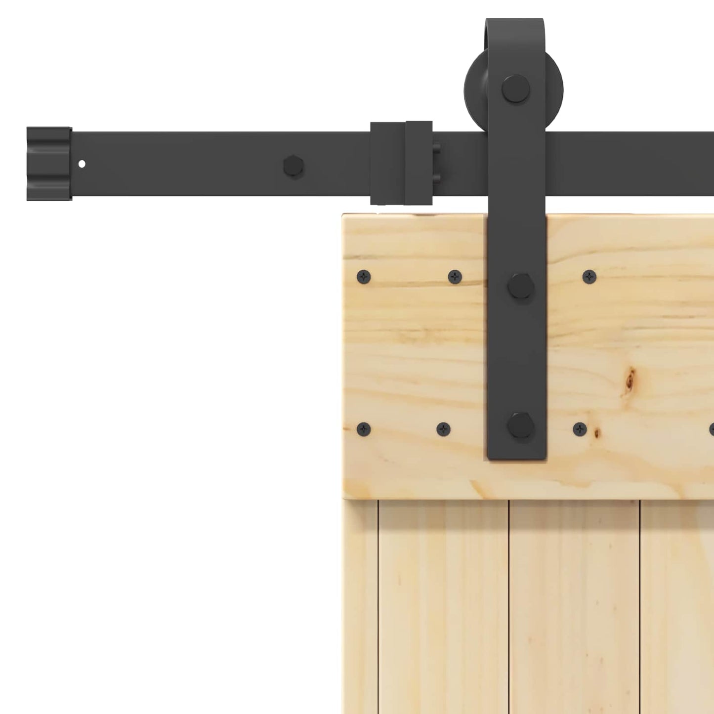 Sliding Door NARVIK Natural and Black 70 x 210 cm (213.5 cm)
