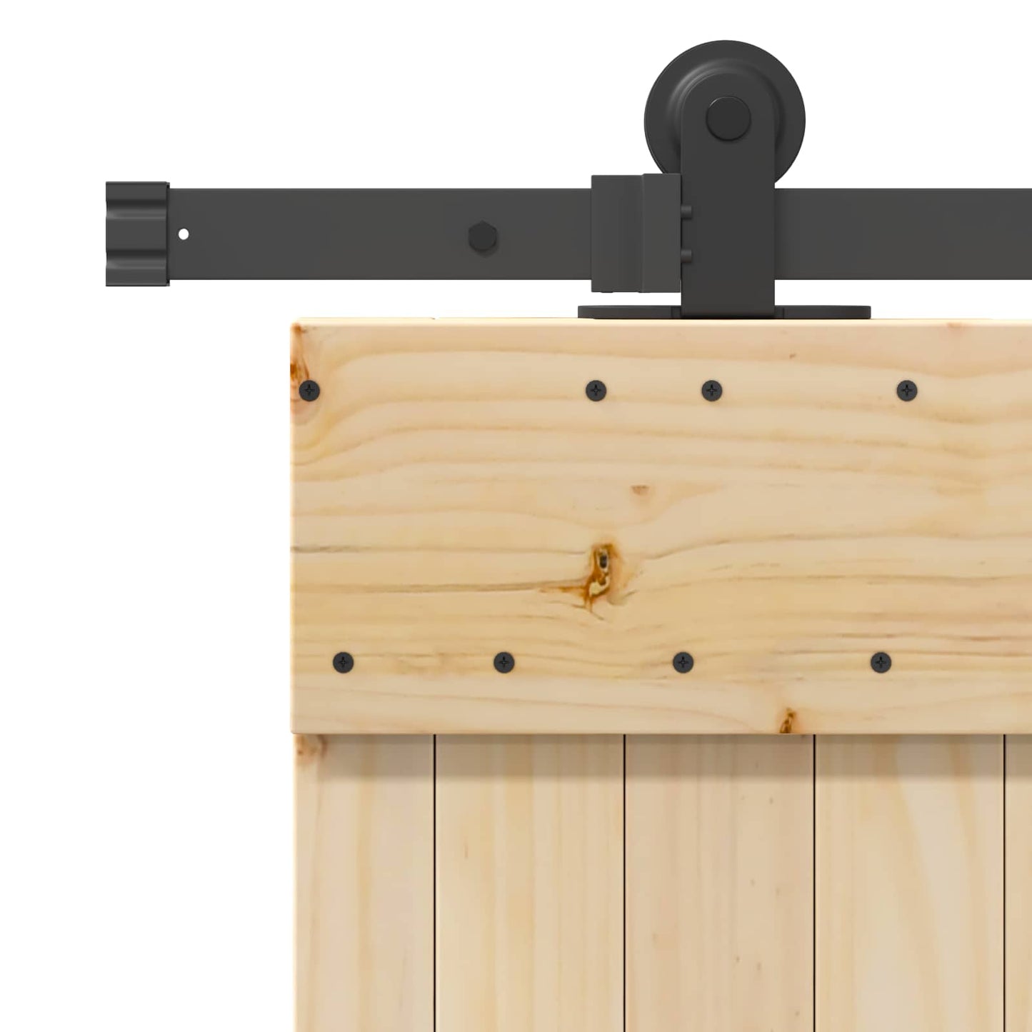 Sliding Door NARVIK Natural and Black 85 x 210 cm (152.5 cm)