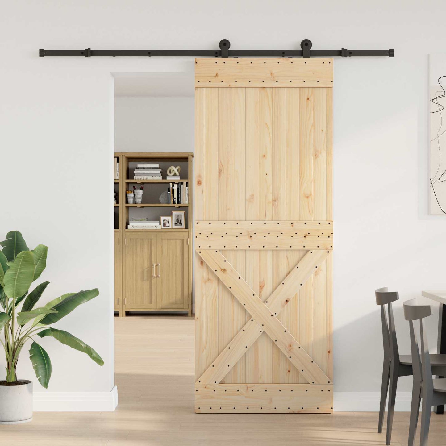 Sliding Door NARVIK Natural and Black