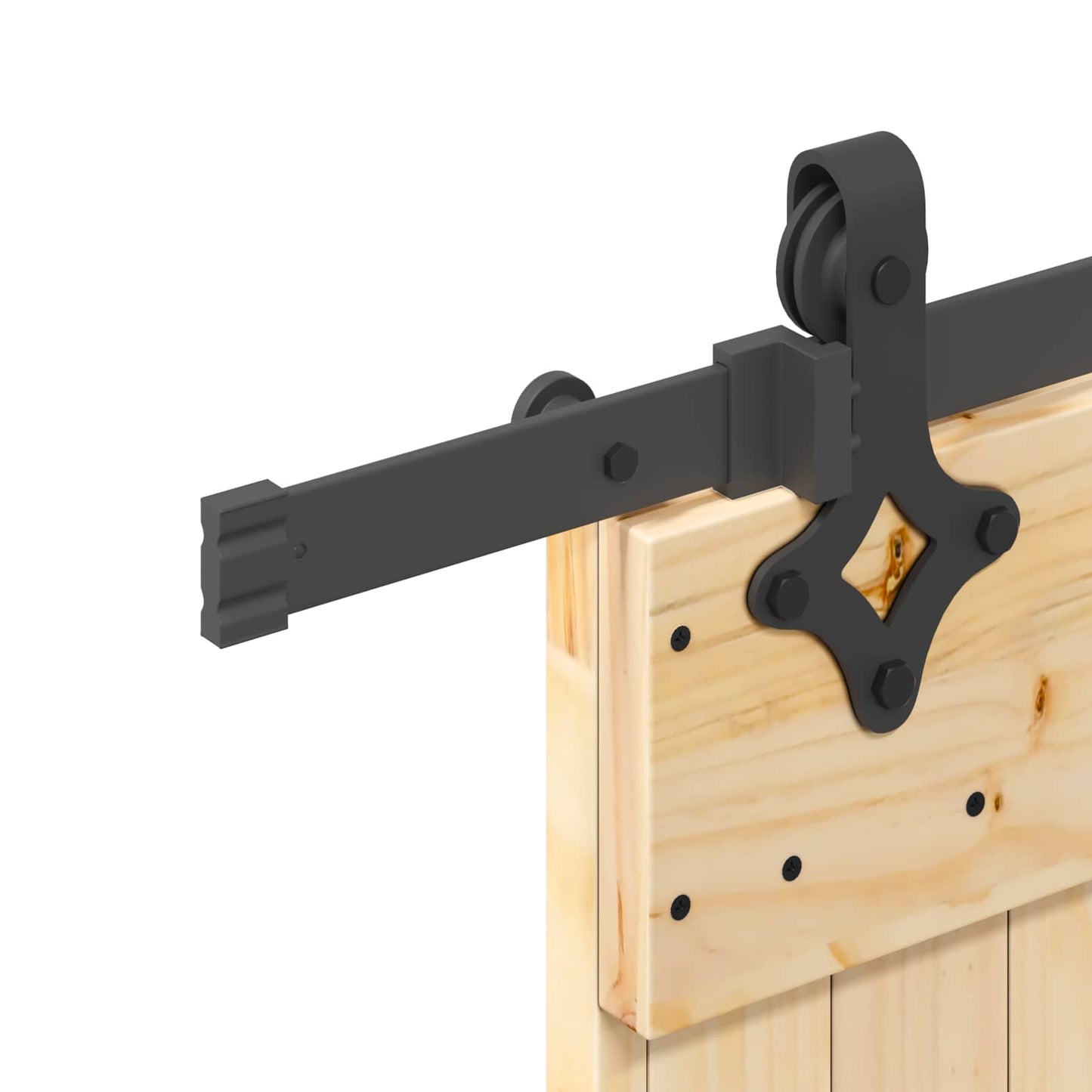Sliding Door NARVIK Natural and Black 70 x 210 cm (152.5 cm)