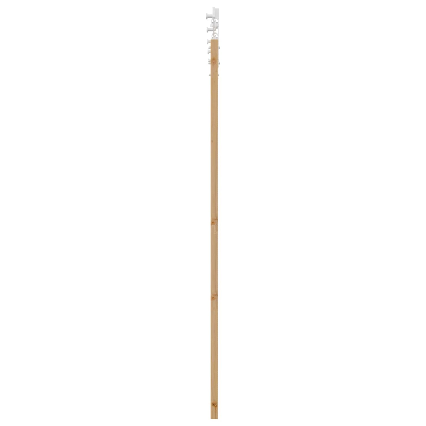 Sliding Door Natural and White 61 x 198.5 cm Solid Pine Wood