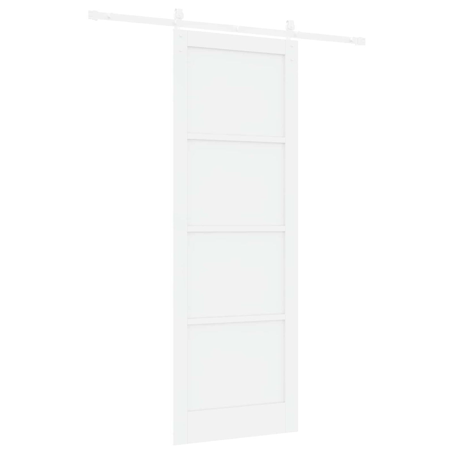 Sliding Door White 83 x 232 cm Solid Pine Wood