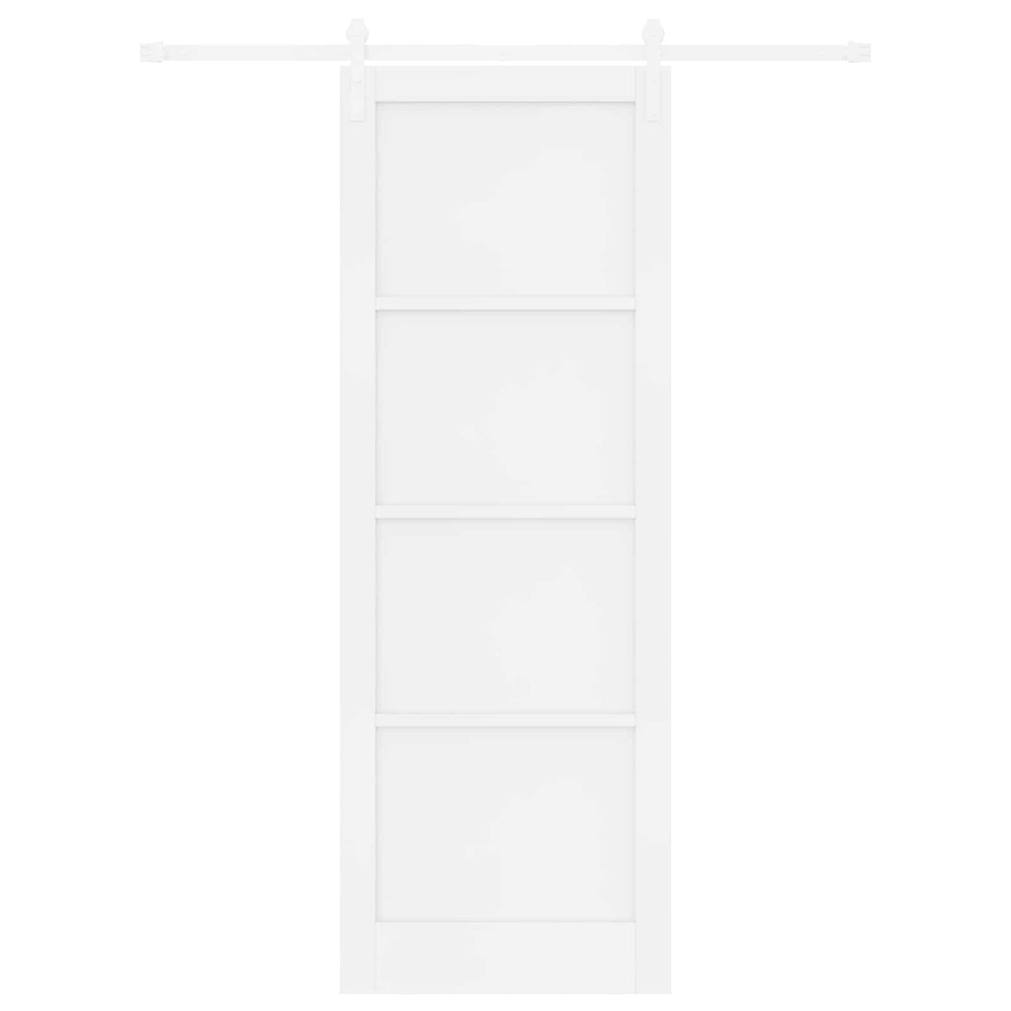 Sliding Door White 83 x 232 cm Solid Pine Wood