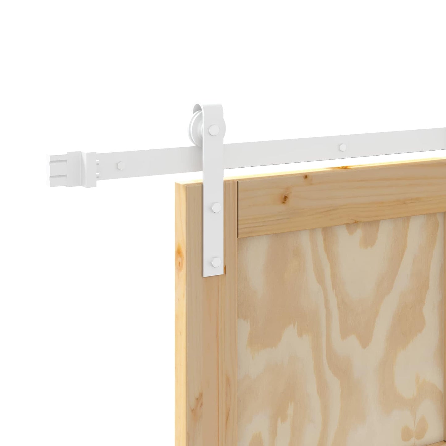 Sliding Door Natural and White 86 x 198.5 cm Solid Pine Wood