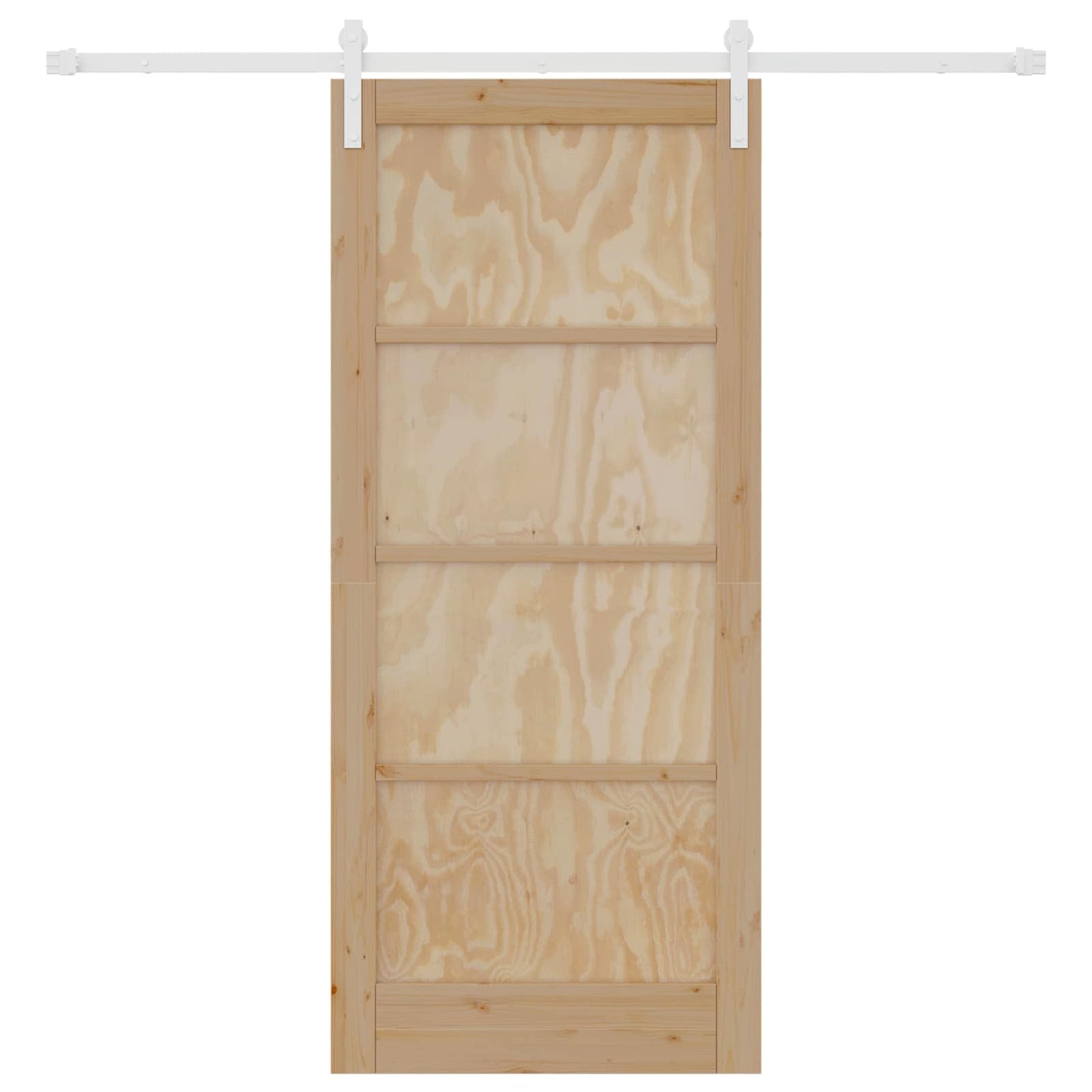 Sliding Door Natural and White 86 x 198.5 cm Solid Pine Wood
