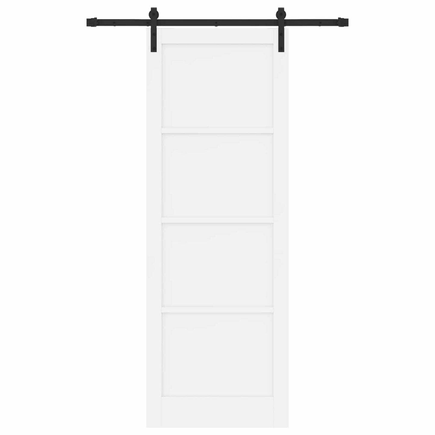 Sliding Door White 83 x 232 cm Solid Pine Wood