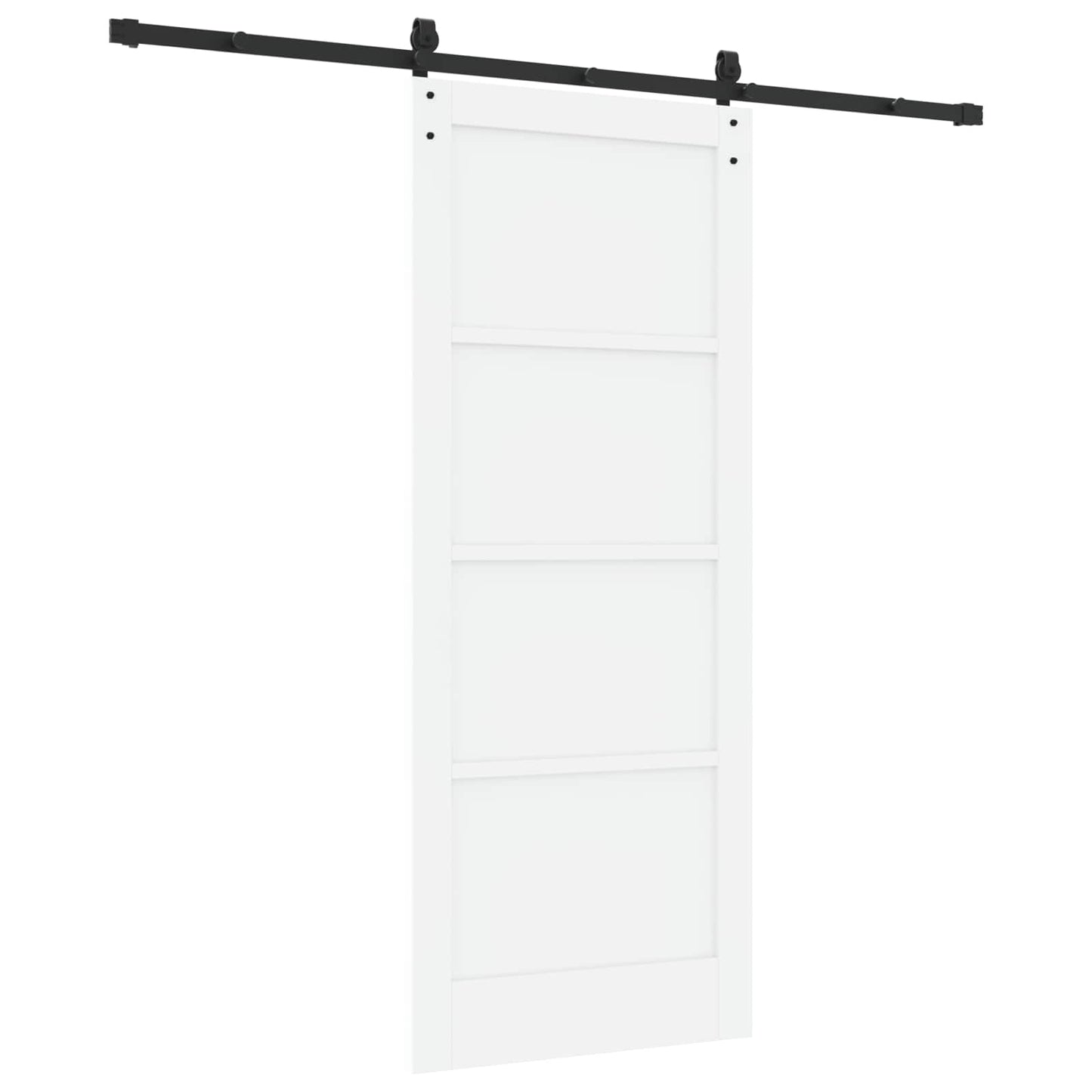 Sliding Door White 83 x 202 cm Solid Pine Wood