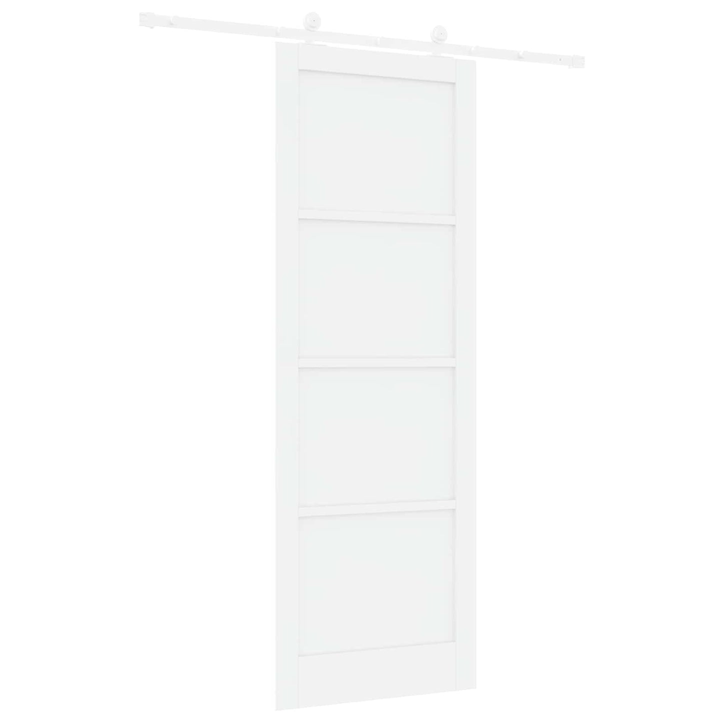Sliding Door White 83 x 232 cm Solid Pine Wood