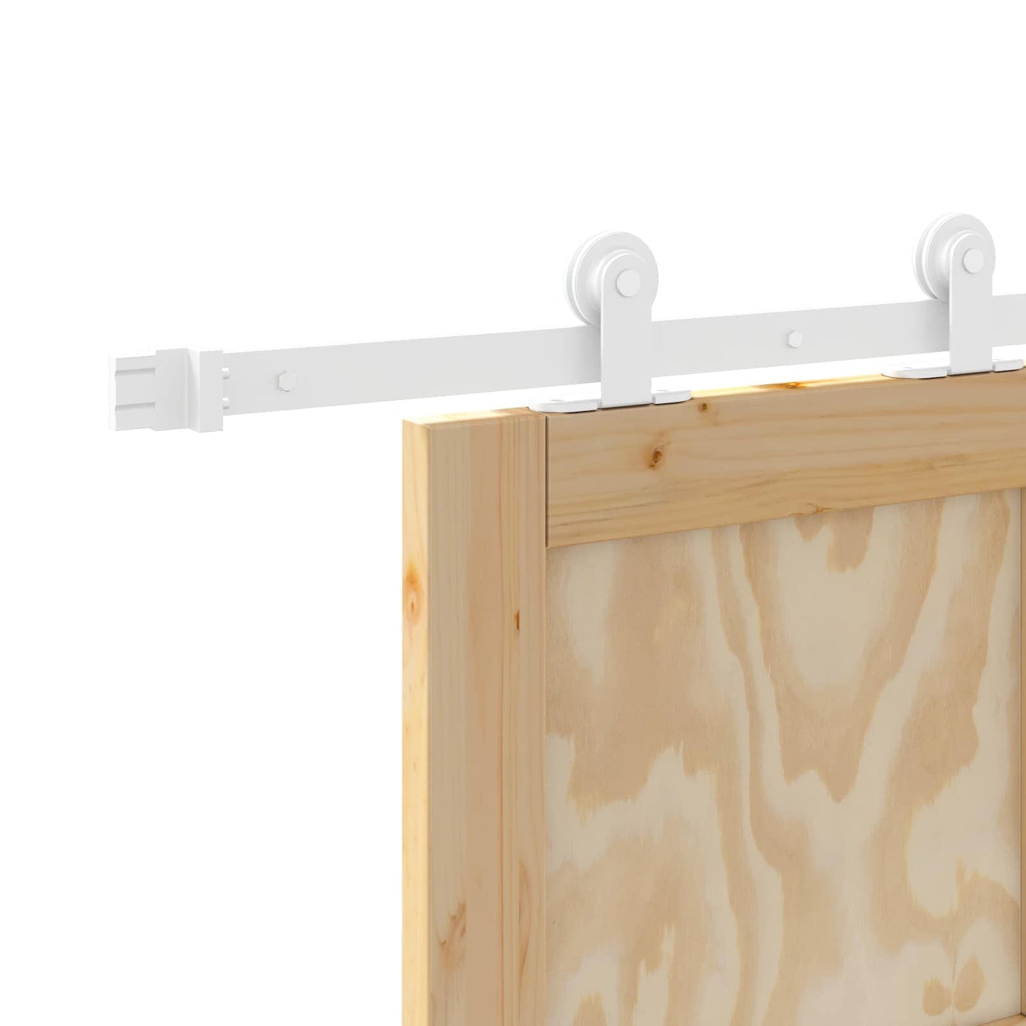 Sliding Door Natural and White 86 x 211 cm Solid Pine Wood