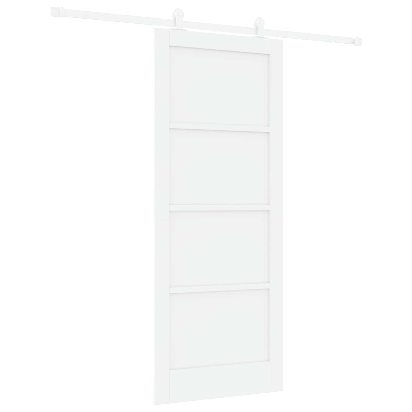Sliding Door White 83 x 202 cm Solid Pine Wood