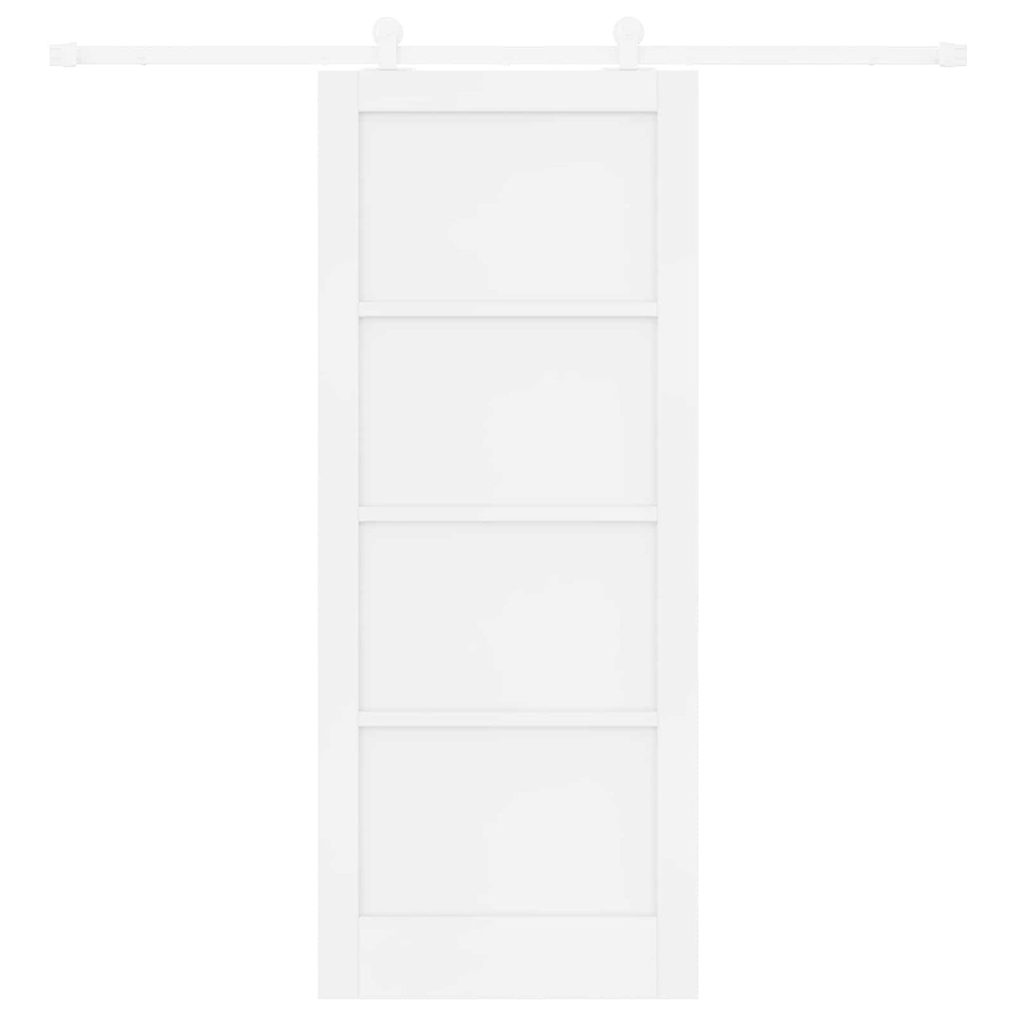 Sliding Door White 83 x 202 cm Solid Pine Wood
