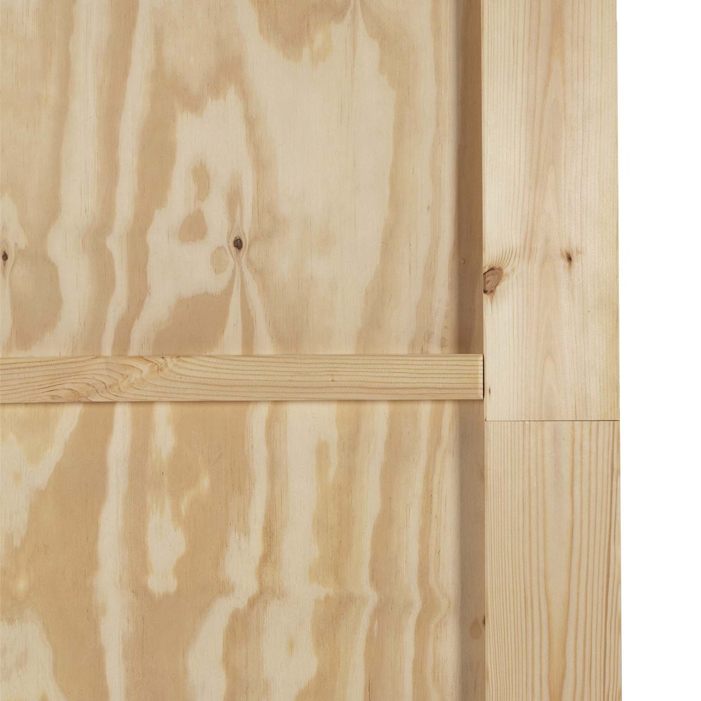 Sliding Door Natural and White 83 x 232 cm Solid Pine Wood