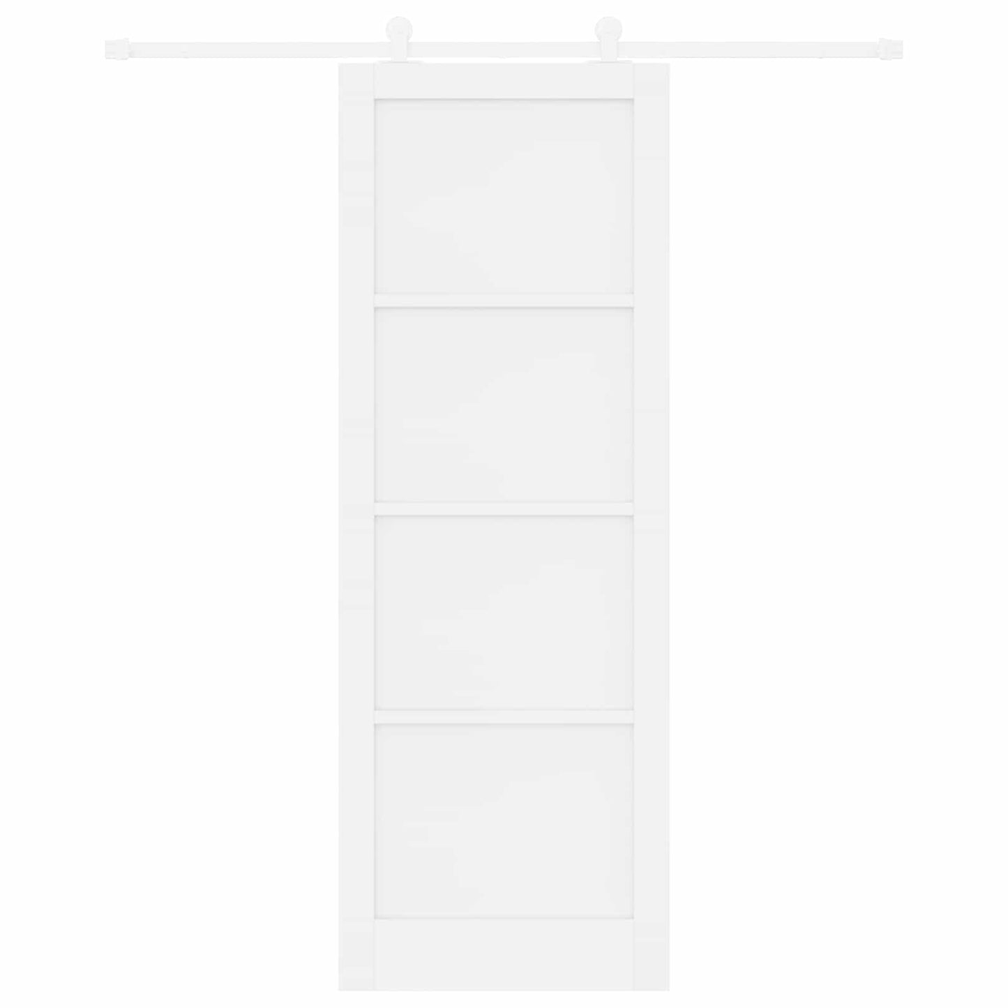 Sliding Door White 83 x 232 cm Solid Pine Wood