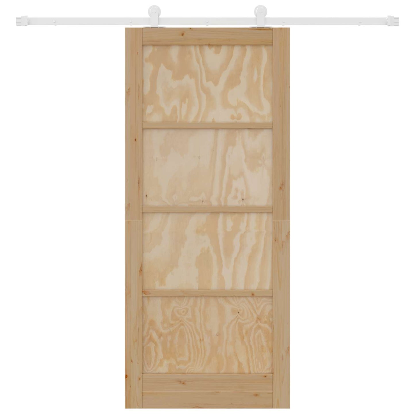 Sliding Door Natural and White 86 x 198.5 cm Solid Pine Wood
