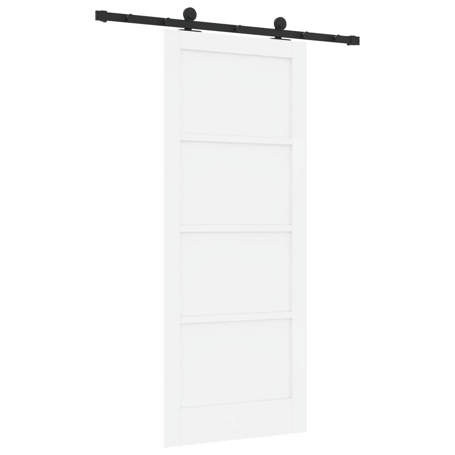 Sliding Door ORKDAL White 83 x 202 cm Solid Pine Wood