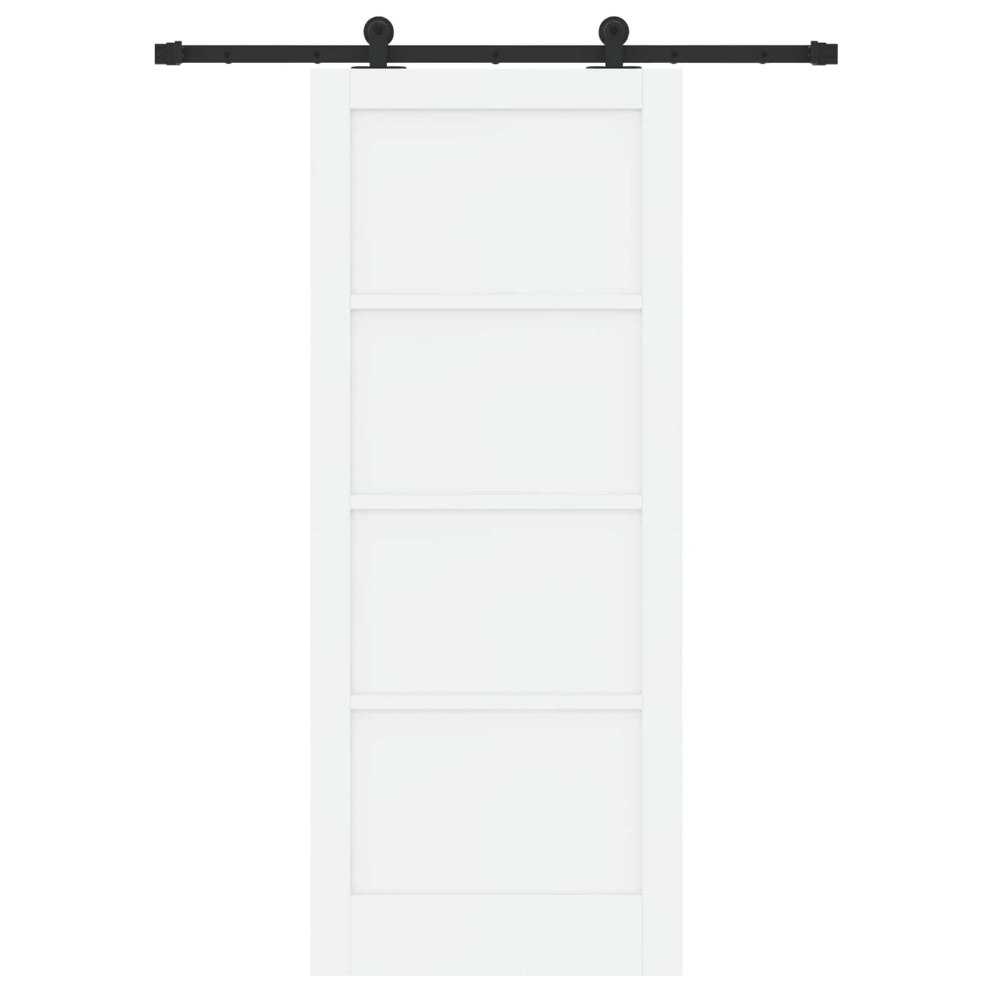 Sliding Door ORKDAL White 83 x 202 cm Solid Pine Wood