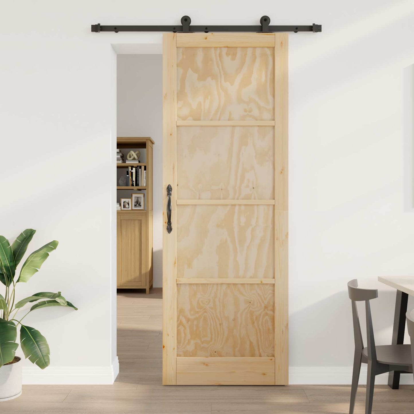 Sliding Door ORKDAL Natural 83 x 232 cm Solid Pine Wood