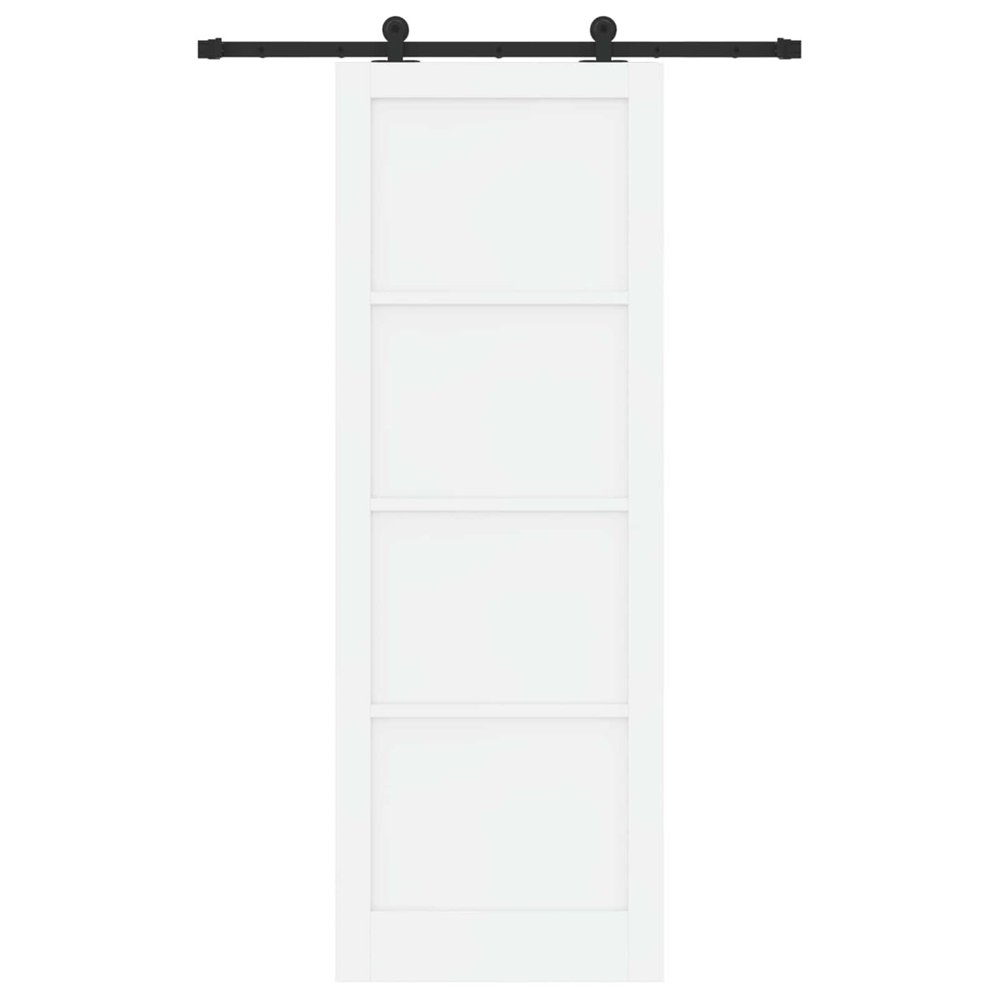 Sliding Door ORKDAL White 83 x 232 cm Solid Pine Wood